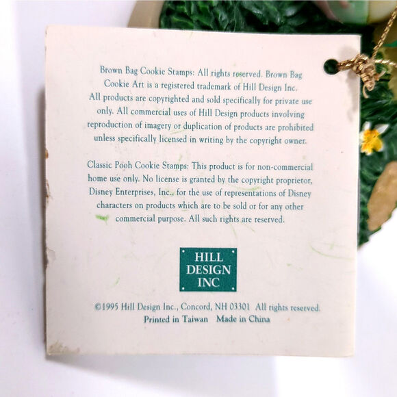 Easter Egg & Bunny Brown Bag Cookie Stamp 1995 Hill Design w Tag Recipe Book - Picture 6 of 6